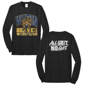 Wilton Women Wrestling Unisex Long Sleeve Core Blend T Shirt -Black