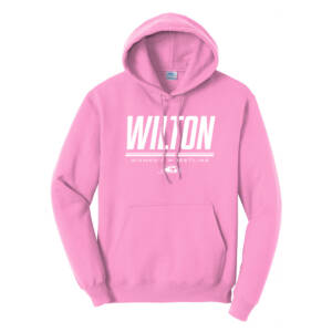 Wilton Women Wrestling Unisex Fleece hooded Sweatshirt-Candy Pink