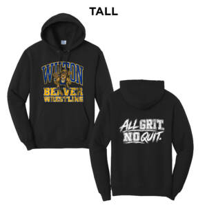 Wilton Women Wrestling TALL Classic Pullover Hooded Sweatshirt – Black