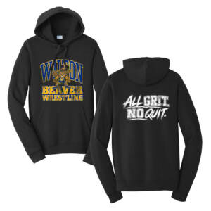 Wilton Women Wrestling Unisex Fan Favorite Pullover Hooded Sweatshirt -Black