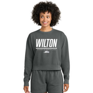 Wilton Women Wrestling Comfort Colors Women’s Mid Length Crewneck Sweatshirt – Pepper