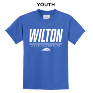 Wilton Women Wrestling Youth Short Sleeve T Shirt -Royal