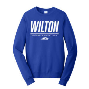 Wilton Women Wrestling Unisex Fan Favorite Fleece Crewneck Sweatshirt-Royal