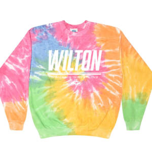Wilton Women Wrestling Unisex Tie-Dyed Fleece Crewneck Sweatshirt-Eternity