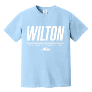Wilton Women Wrestling Comfort Colors Unisex Pigment Dyed Short Sleeve Shirt – Hydrangea