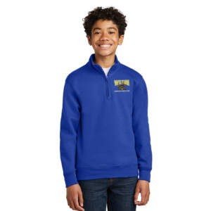 Wilton Women Wrestling Youth Core Fleece 1/4 Zip Pullover Sweatshirt – Royal