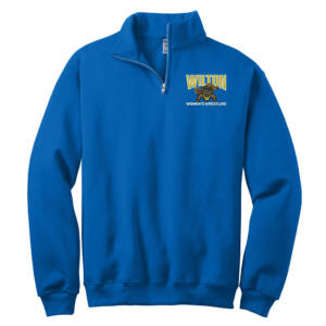 Wilton Women Wrestling JERZEES Nublend Unisex Cadet Collar Sweatshirt – Royal
