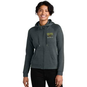 Wilton Women Wrestling Allmade Women’s Organic CVC Fleece Full Zip Pullover Hooded Sweatshirt – Terrain Grey