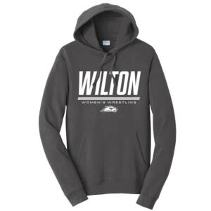 Wilton Women Wrestling Unisex Fan Favorite Fleece Pullover Hooded Sweatshirt-Charcoal