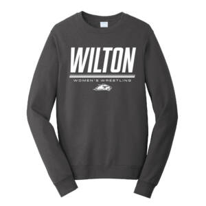 Wilton Women Wrestling Unisex Fan Favorite Crew Sweatshirt-Charcoal