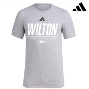 Wilton Women Wrestling Adidas Fresh Badge of Sport short sleeve Tee-MediumGrey (M-4x)