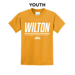 Wilton Women Wrestling Youth Short Sleeve Tee-Gold