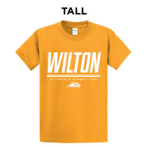 Wilton Women Wrestling Tall Short Sleeve Tee-Gold