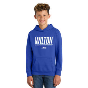 Wilton Women Wrestling Youth Fan Favorite Hooded Sweatshirt-Royal