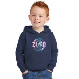 Zion  Toddler Pullover Hooded Sweatshirt – Navy